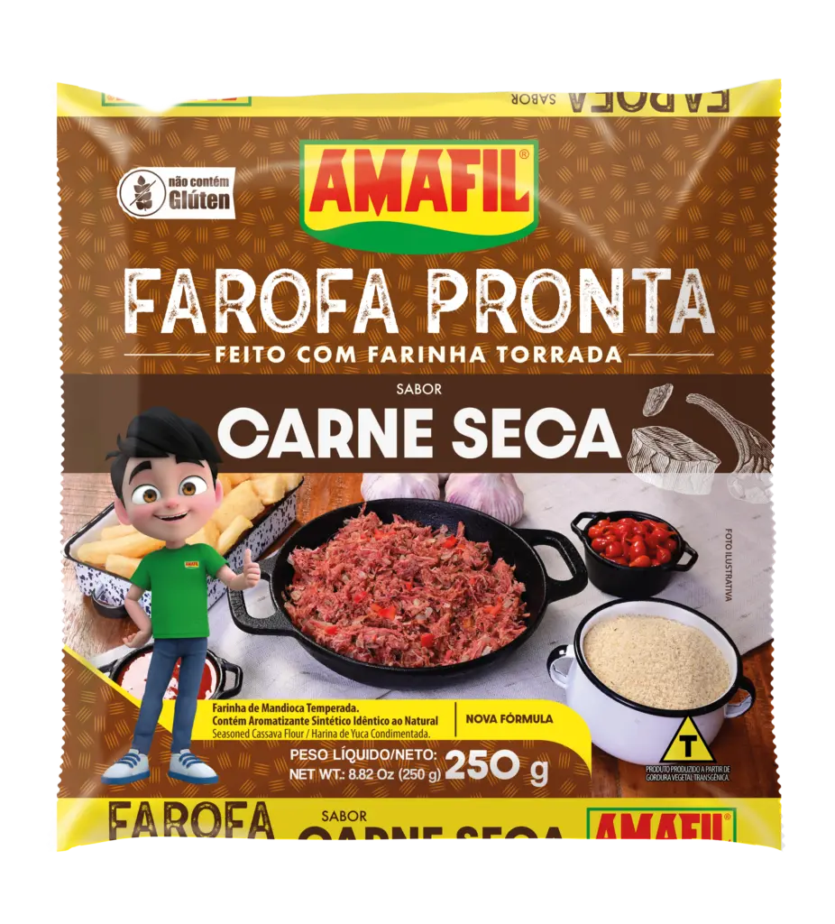 Amafil Farofa Pronta Carne Seca 250g