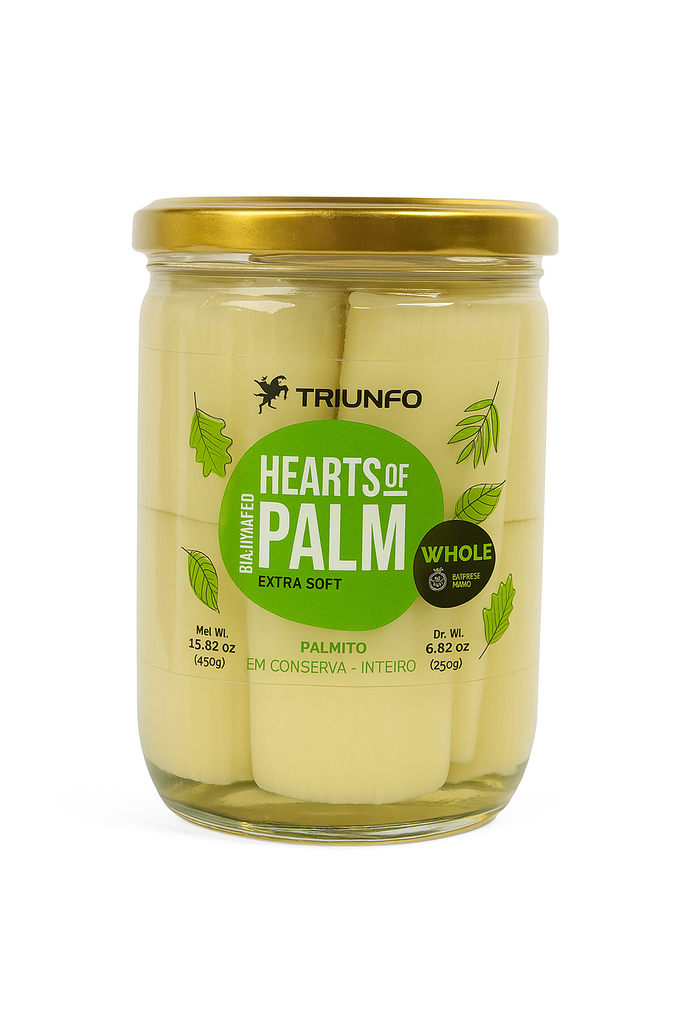 Triunfo Palmito de Acai 450gr Glass