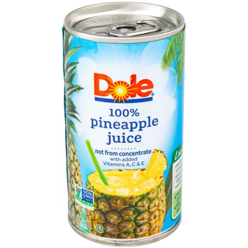 Dole Pineapple Juice Non Concentrate 6oz
