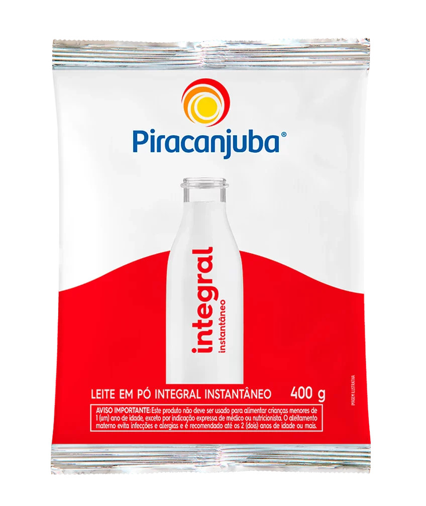 PIRACANJUBA LEITE EM PO INTEGRAL INST 400GR
