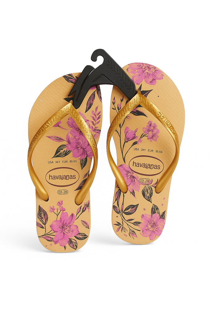 Sandalia Havaiana Slim Gloss Dourado