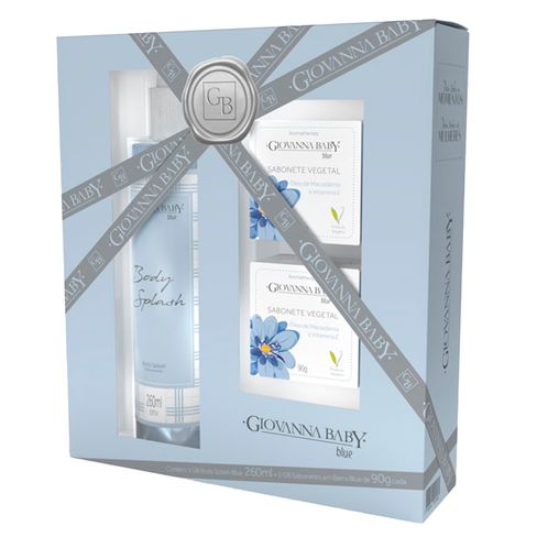 Kit Body Splash Giovanna Baby Blue 260ml + 2 Sabonetes 90g