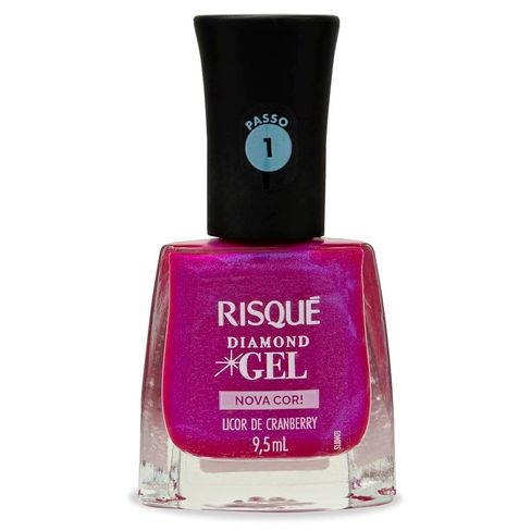 Esmalte Risque Diamond Gel Licor De Cranberry 9,5ml