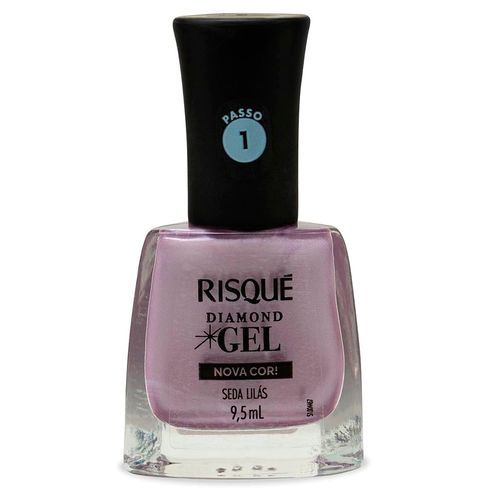 Esmalte Risque Diamond Gel Seda Lilás 9,5ml