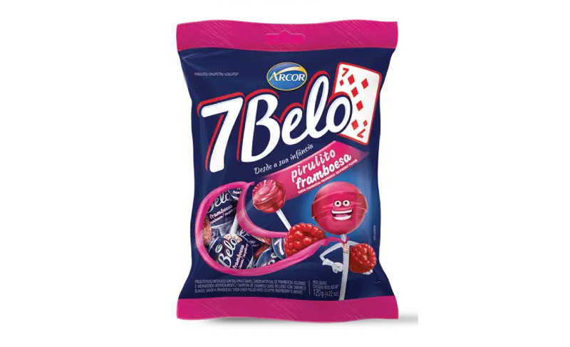 Arcor 7 Belo Pirulito Framboes