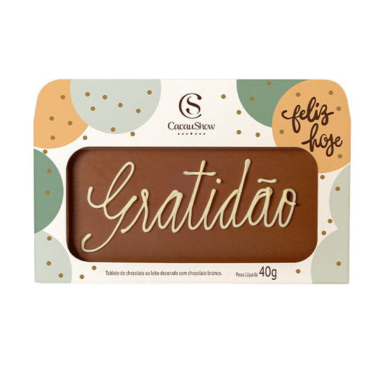 CS Tablete ao Leite Chocoarte Gratidão 40g