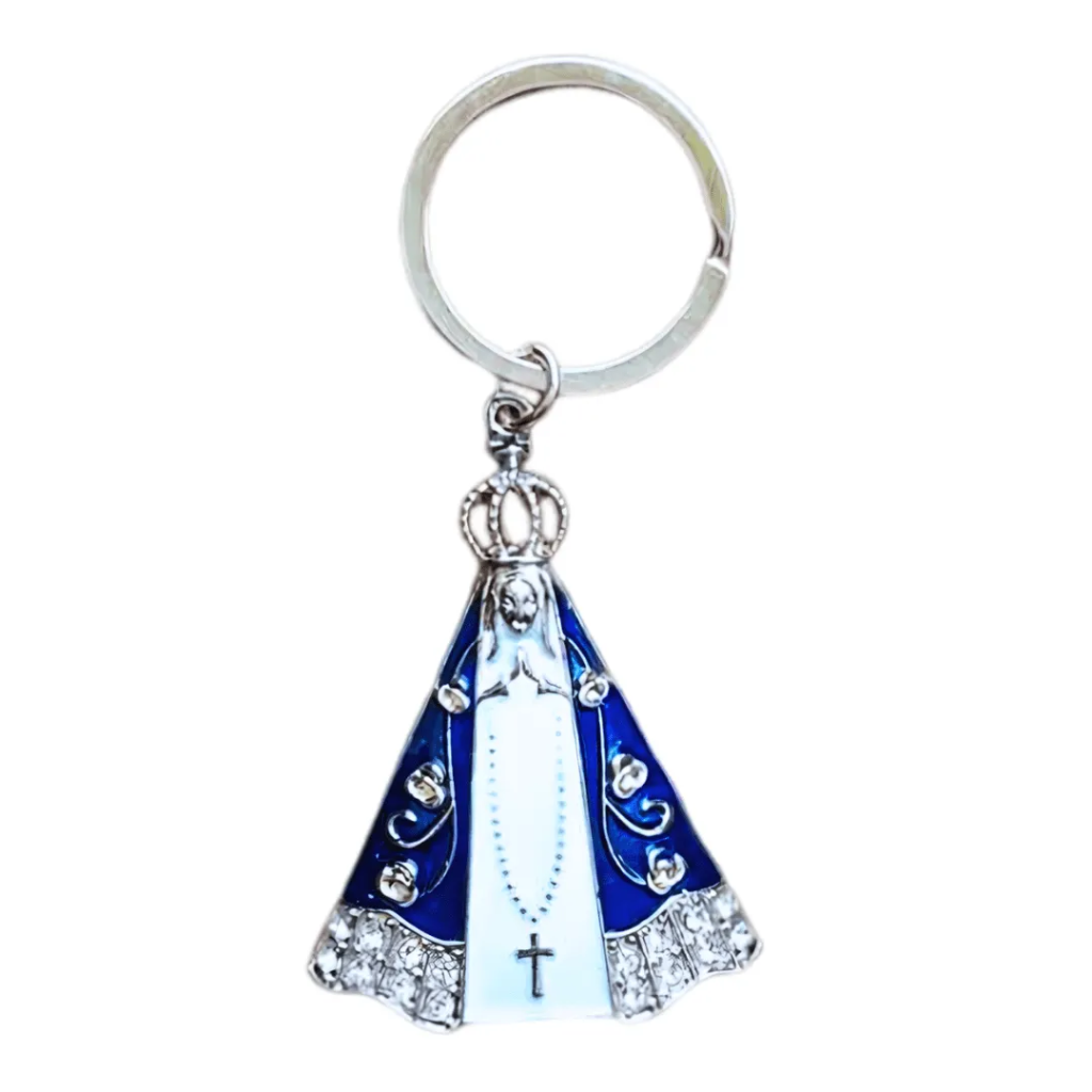 Chaveiro Nossa Sra Aparecida (prata/dourado)