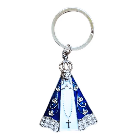 Chaveiro Nossa Sra Aparecida (prata/dourado)