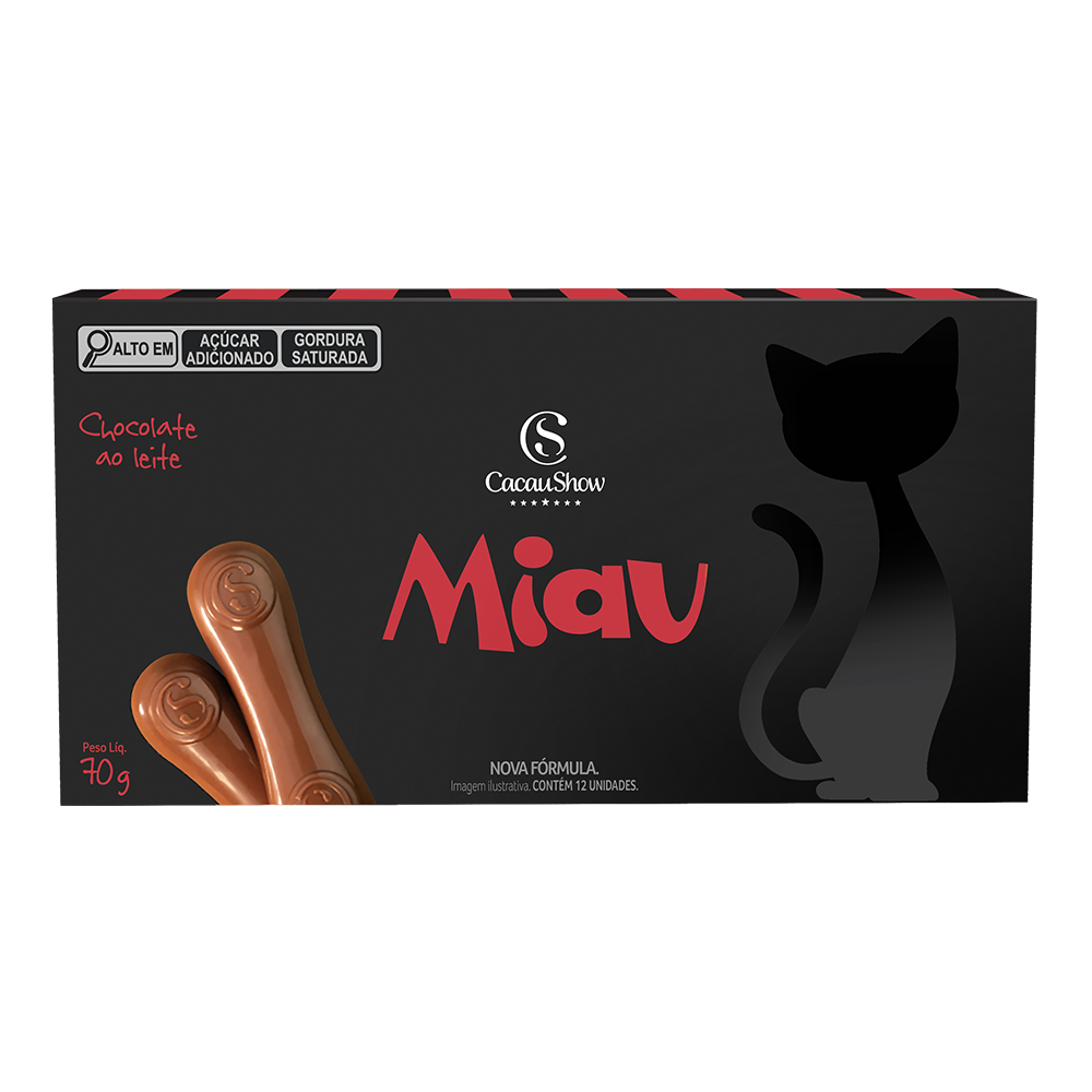 CS Tablete Miau de Chocolate ao Leite 70g