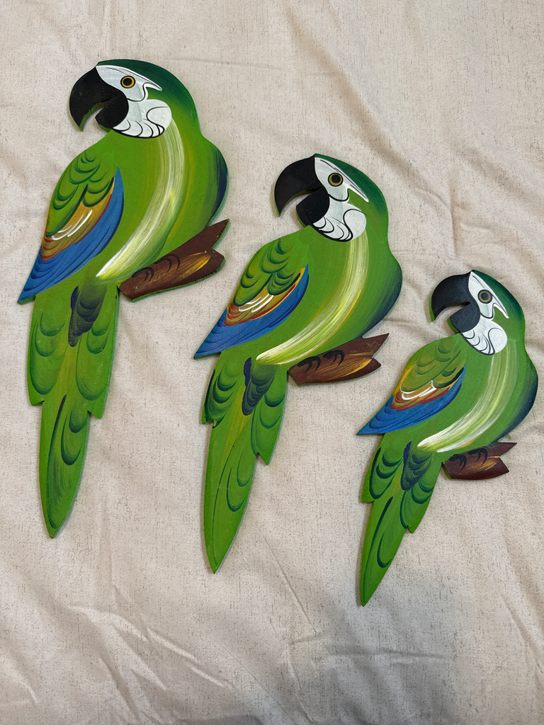 Enfeite parede Trio arara Medio