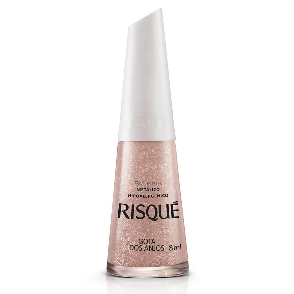 Esmalte Risqué Nude Metálico Gota Dos Anjos 8ml