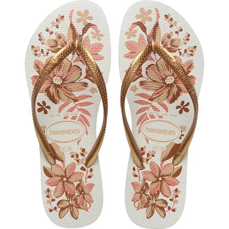 Havaiana Slim Organic Rosa/Dourado