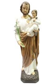 Imagem São José c/ menino Jesus 30cm