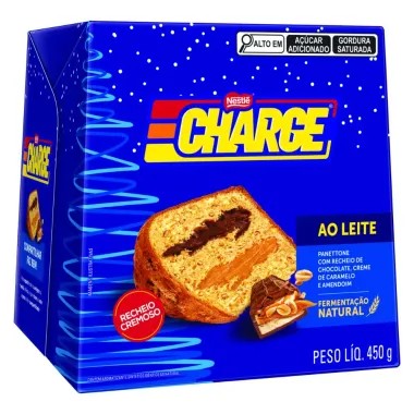 Panettone Charge Ao Leite Com Recheio Cremoso 450g