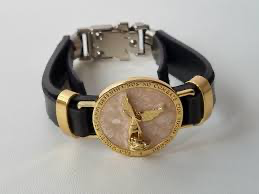 Pulseira couro grossa (Farlla)