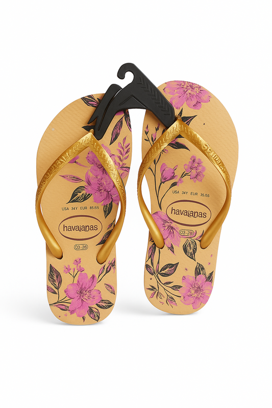 Sandalia Havaiana Slim Gloss Dourado