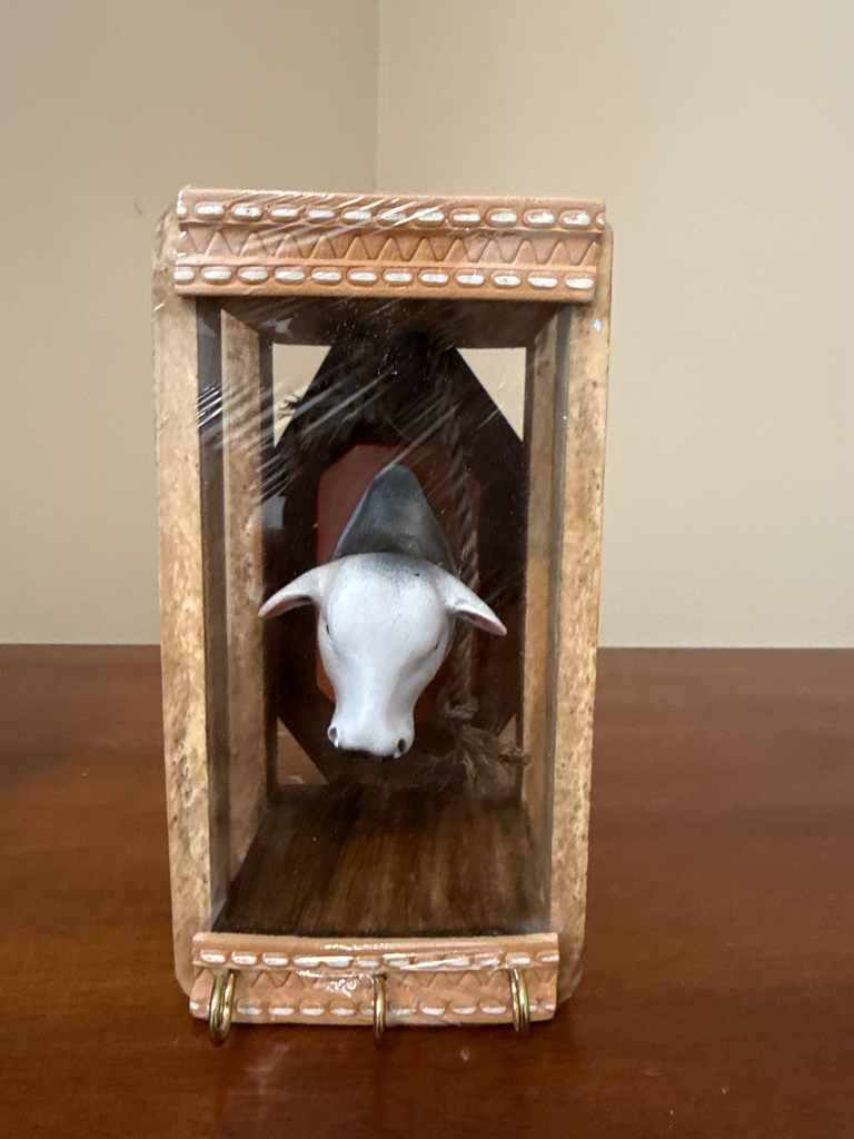 Porta chaves artesanal cabeça de boi