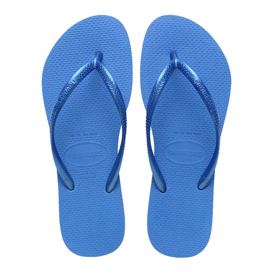 Sandalia Havaiana Slim Basica Azul Brilhante