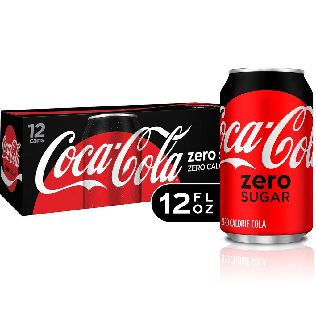 Coca-Cola Zero Sugar Fridge Pack Cans, 12 Fl Oz, 12 Pack