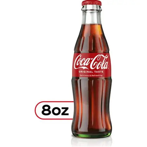 Coca-cola garrafinha vidro 8oz