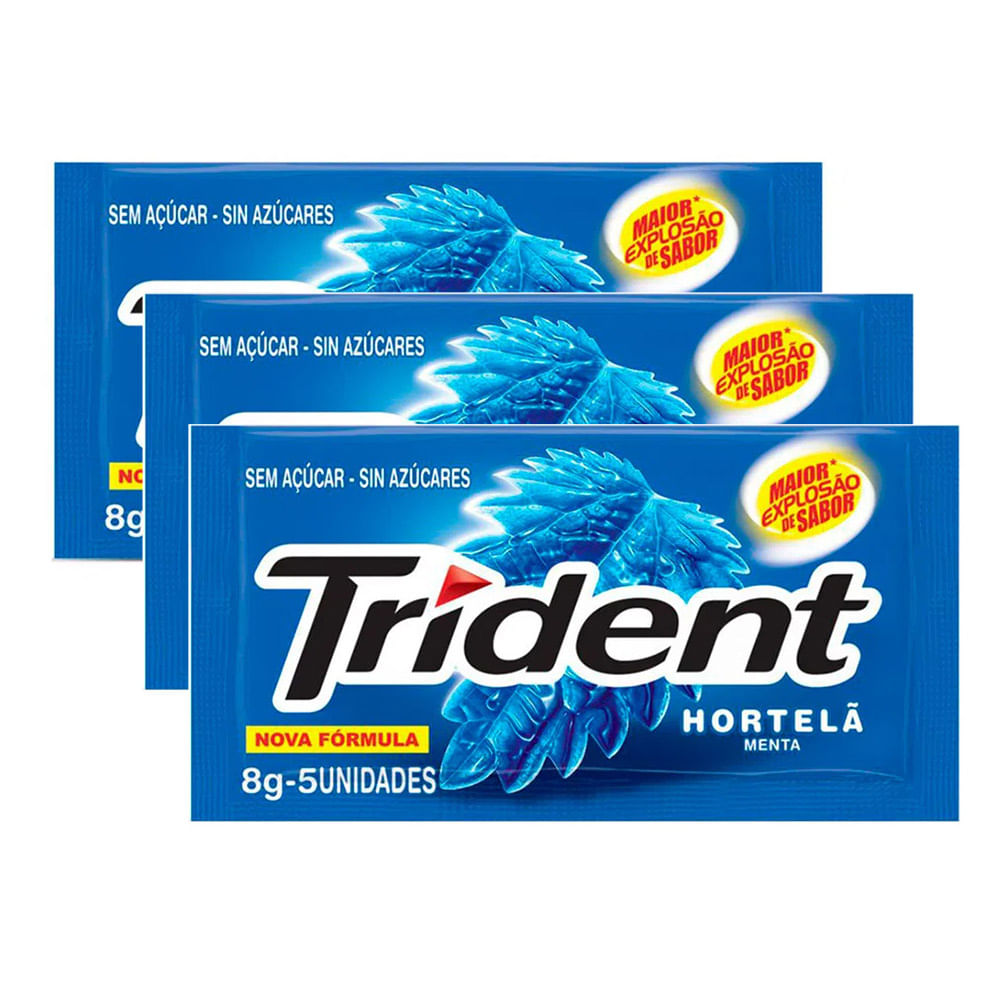 Goma De Mascar Trident Hortelã 8g