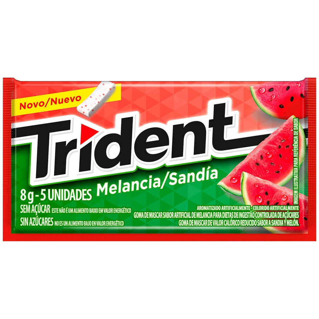 Chiclete Trident Melancia 8g Com 5 Unidades