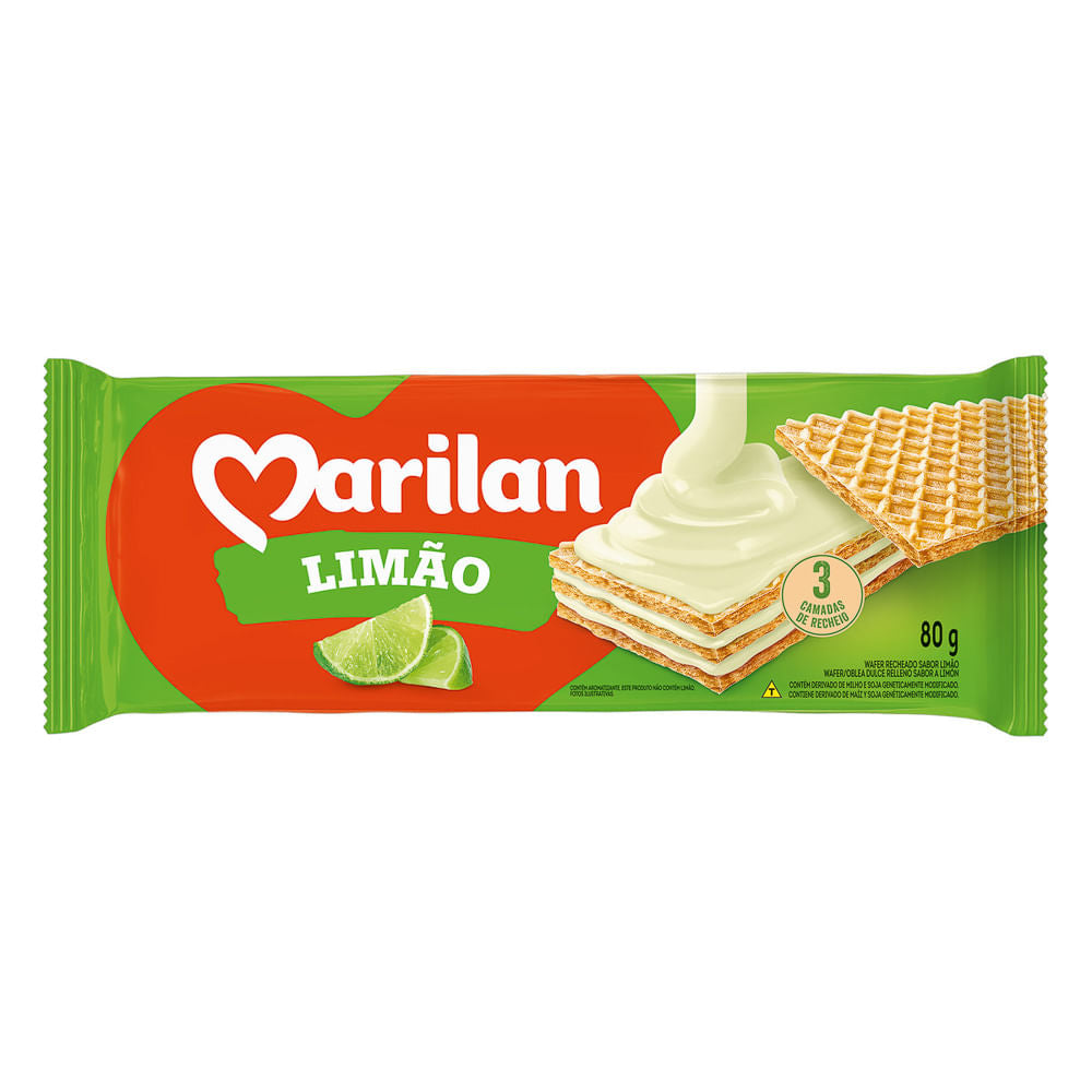 Biscoito Wafer Marilan Sabor Limo Com 115g
