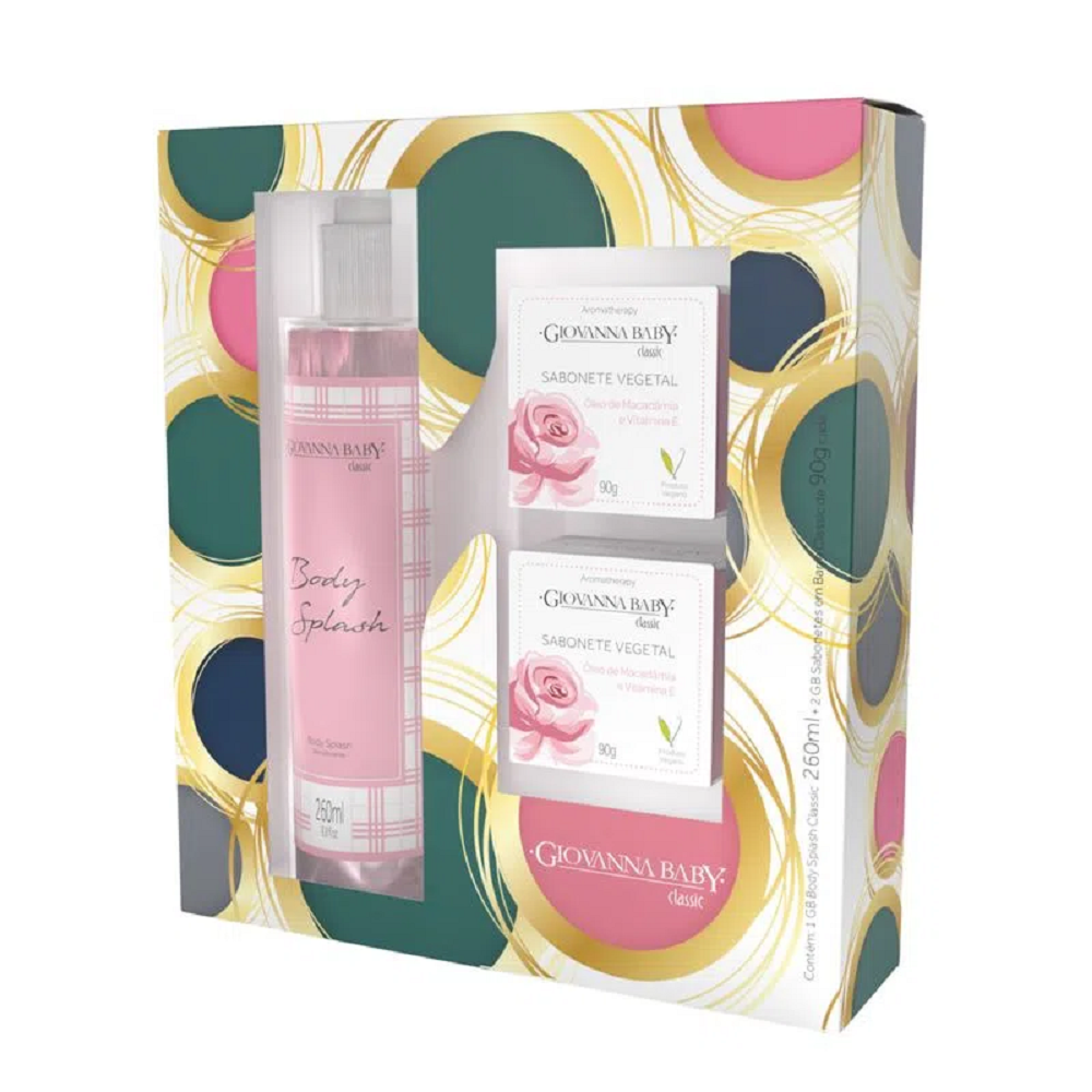 Kit Body Splash + 2 Sabonetes Giovanna Baby Classic