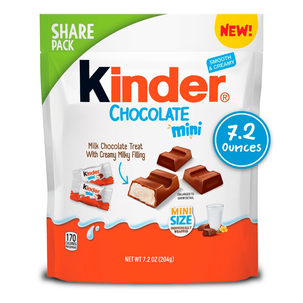 Kinders, Chocolate Mini Size Pack, 7.2 Oz (Case of 8)
