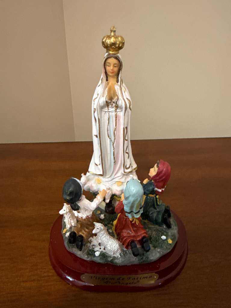 Imagem Nossa Senhora de Fátima e os 3 pastorzinhos 20cm