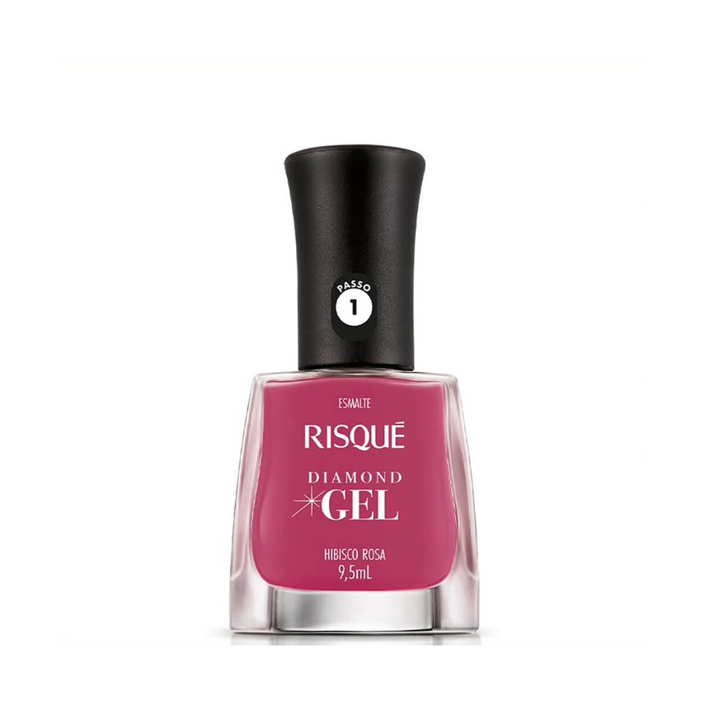 Esmalte Risque Diamond Gel Hibisco Rosa Cremoso 9,5ml